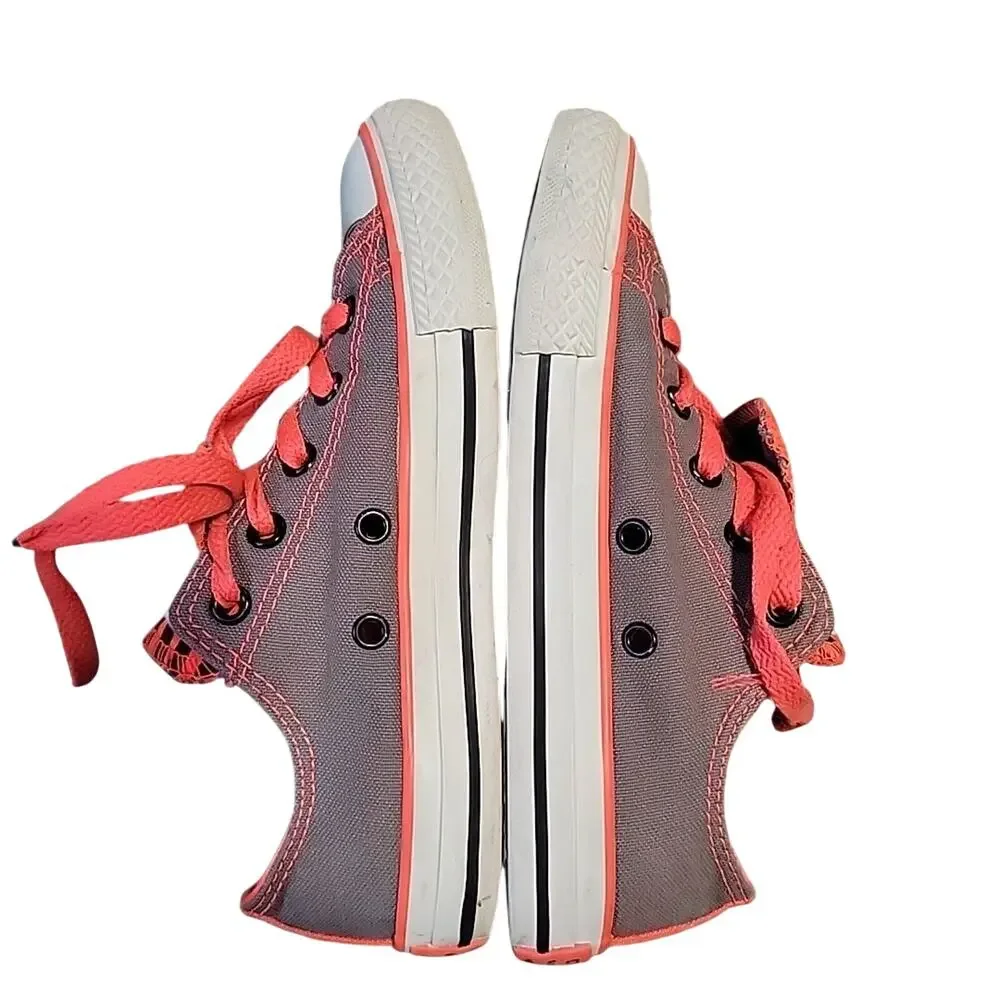 Converse Double Tongue Grey Orange Animal Print Junior Size 1